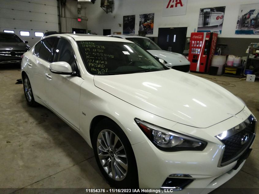 2019 Infiniti Q50 3.0T VIN: JN1EV7AR4KM555545 Lot: 11854376