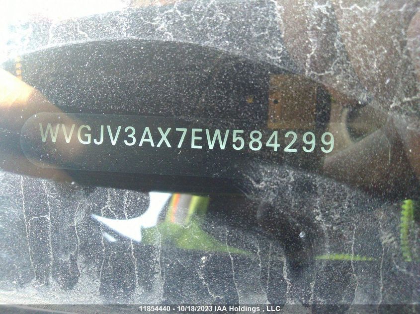 2014 Volkswagen Tiguan Trendline/Highline VIN: WVGJV3AX7EW584299 Lot: 11854440