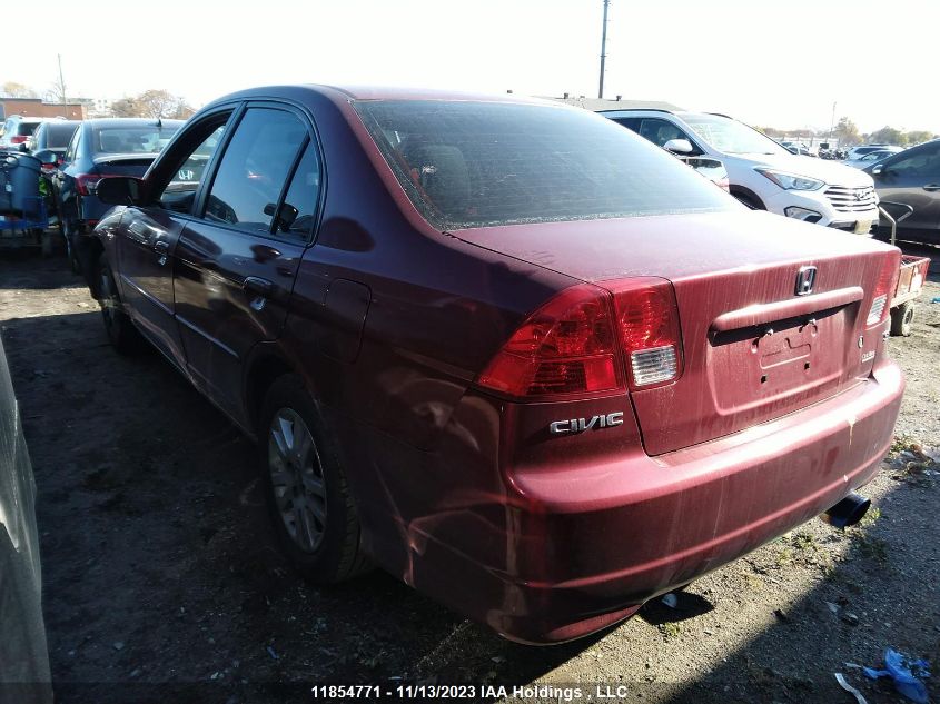 2005 Honda Civic Sdn Si VIN: 2HGES16885H002831 Lot: 11854771