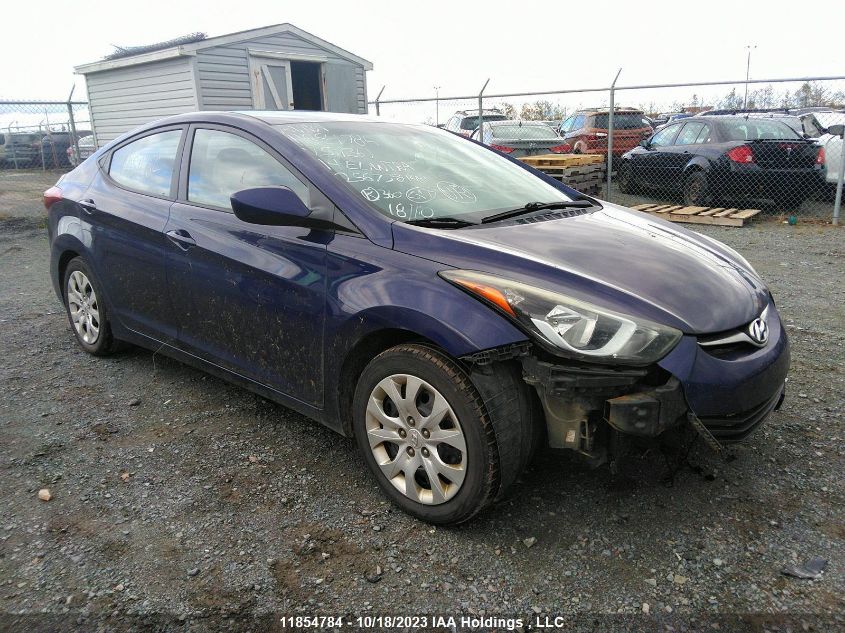 2014 Hyundai Elantra Gl VIN: 5NPDH4AE2EH511361 Lot: 11854784