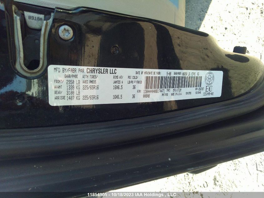 2008 Dodge Grand Caravan Se VIN: 1D8HN44H08B174471 Lot: 11854905