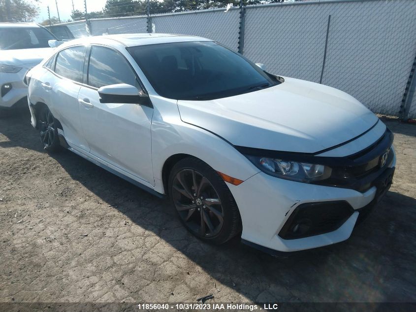 2018 Honda Civic Hatchback Sport VIN: SHHFK7G45JU304366 Lot: 11856040