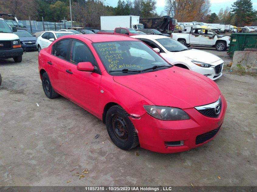 2008 Mazda Mazda3 Gx *Ltd Avail* VIN: JM1BK32FX81130539 Lot: 11857310