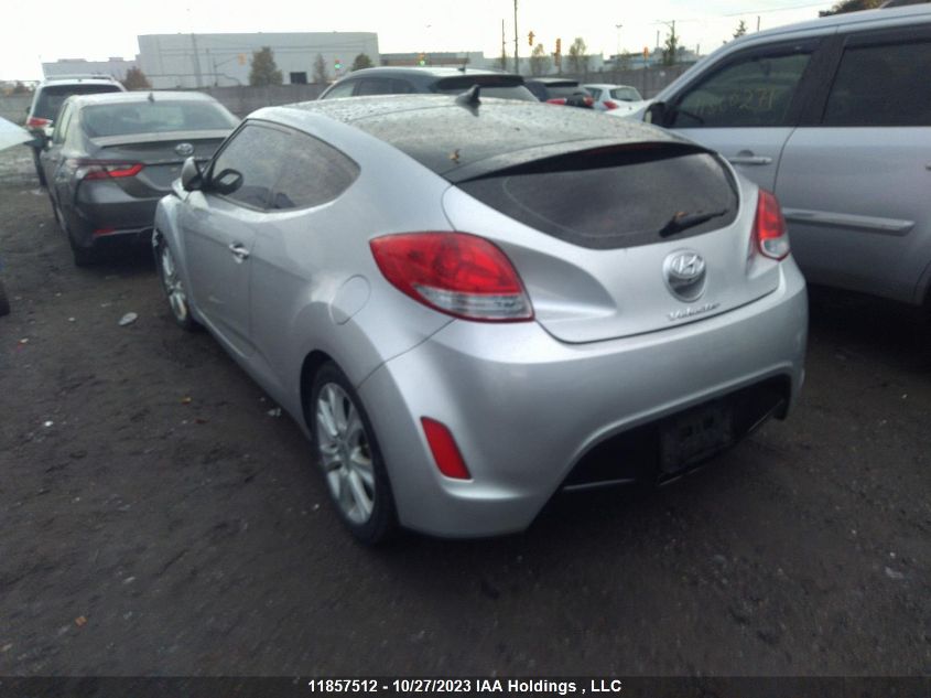 2012 Hyundai Veloster W/Tech VIN: KMHTC6AD5CU081952 Lot: 11857512