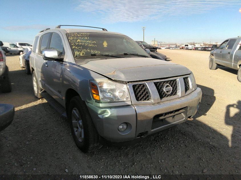 2005 Nissan Armada Se/Se Off-Road/Le VIN: 5N1AA08B05N700131 Lot: 11858630