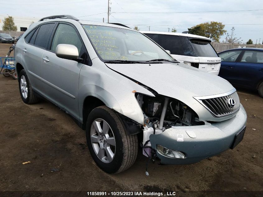 2009 Lexus Rx 350 VIN: JTJHK31U892051566 Lot: 11858991