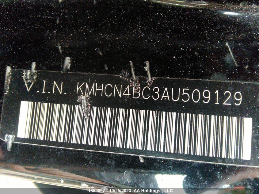 2010 Hyundai Accent Gl VIN: KMHCN4BC3AU509129 Lot: 11859097