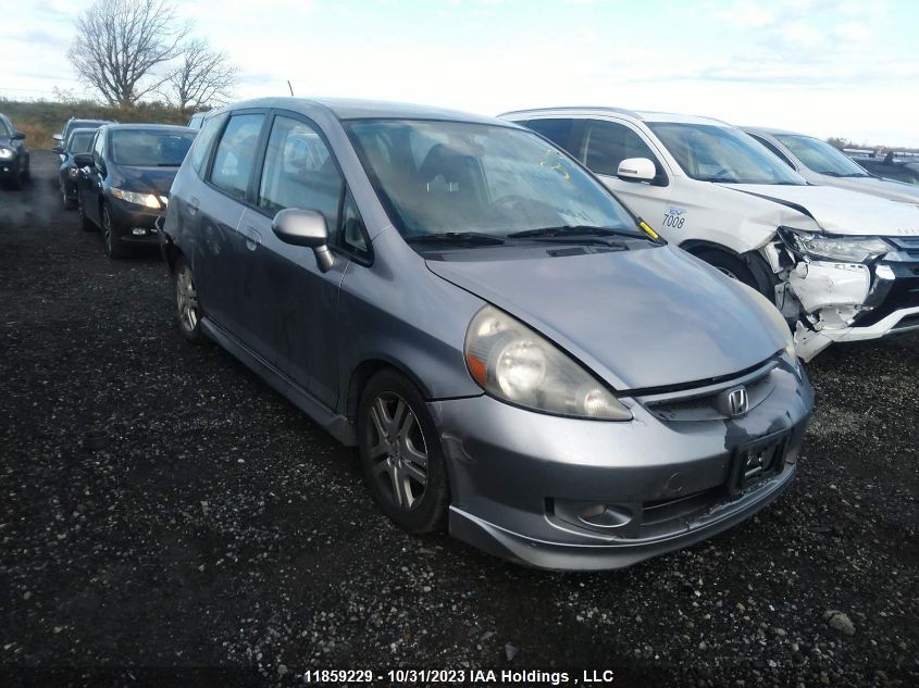 2007 Honda Fit Sport VIN: JHMGD38697S814190 Lot: 11859229