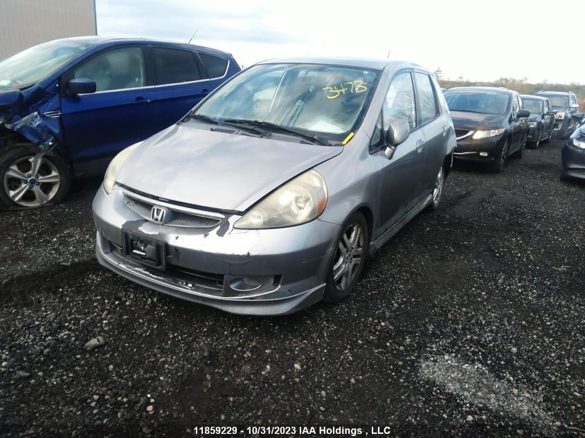 2007 Honda Fit Sport VIN: JHMGD38697S814190 Lot: 11859229