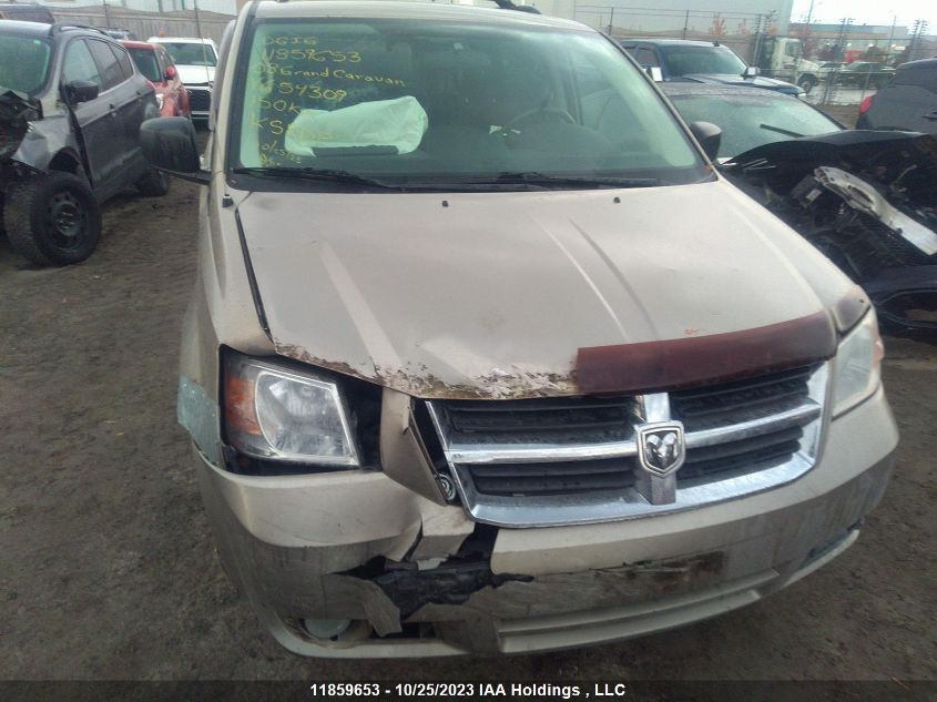 2008 Dodge Grand Caravan Se VIN: 2D8HN44H18R654309 Lot: 11859653
