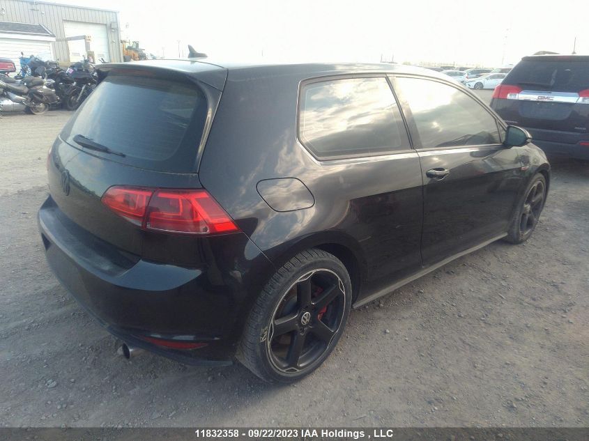 2015 Volkswagen Golf Gti Performance VIN: 3VWY47AU6FM082854 Lot: 11832358X