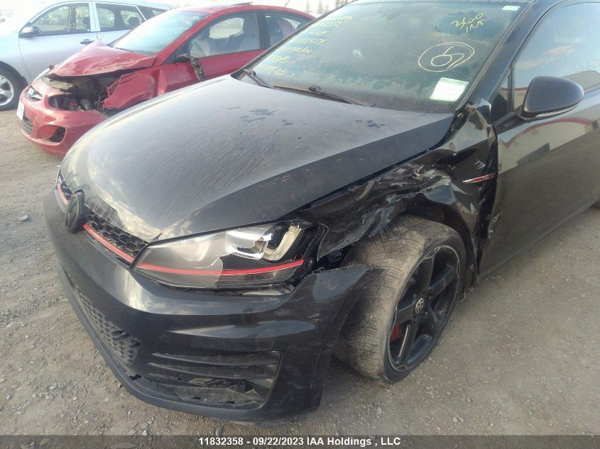 2015 Volkswagen Golf Gti Performance VIN: 3VWY47AU6FM082854 Lot: 11832358X