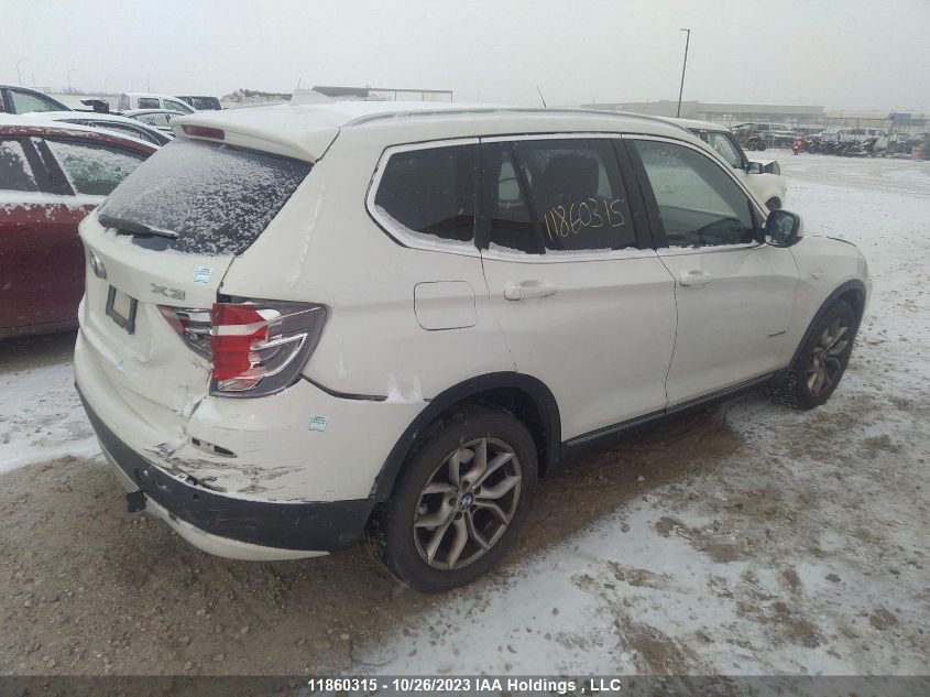 2013 BMW X3 28I VIN: 5UXWX9C53D0D06621 Lot: 11860315