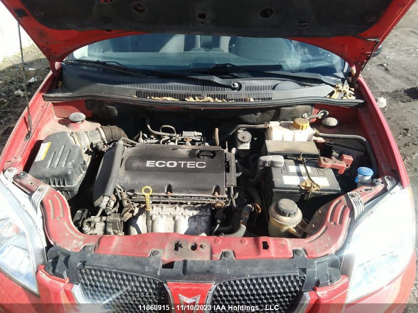 2010 Pontiac G3 VIN: 3G2TB5DE6AL108562 Lot: 11860915