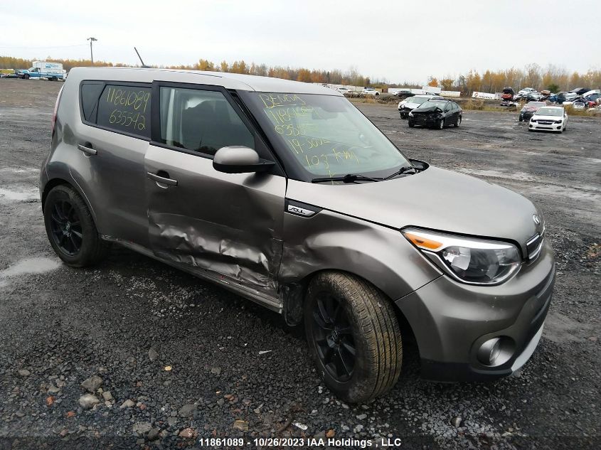 2019 Kia Soul Ex/Ex+/Ex Premium/Ex Tech VIN: KNDJP3A51K7635542 Lot: 11861089