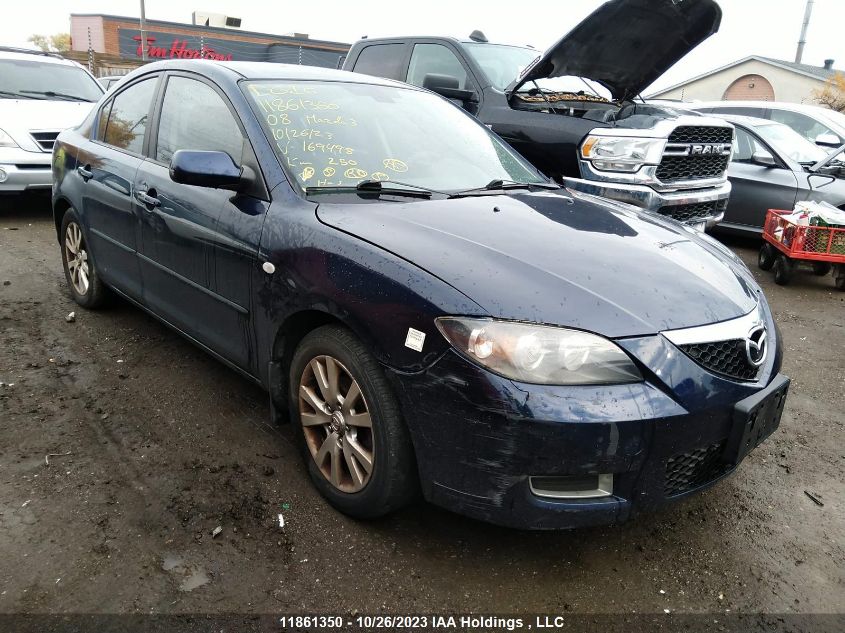 2008 Mazda Mazda3 Gx *Ltd Avail* VIN: JM1BK32F881169498 Lot: 11861350