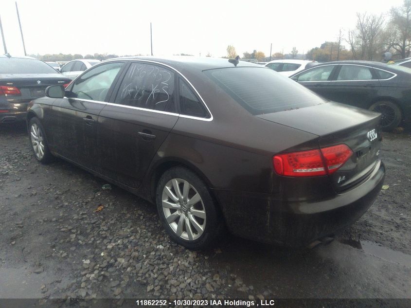 2011 Audi A4 2.0T VIN: WAUFFCFL5BN004320 Lot: 11862252