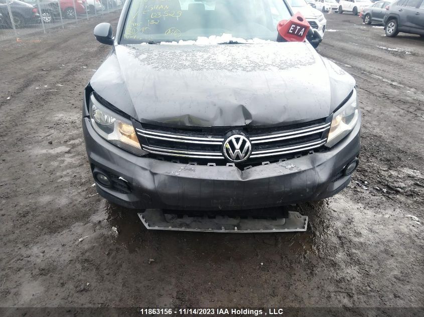 2016 Volkswagen Tiguan VIN: WVGJV7AX8GW503529 Lot: 11863156