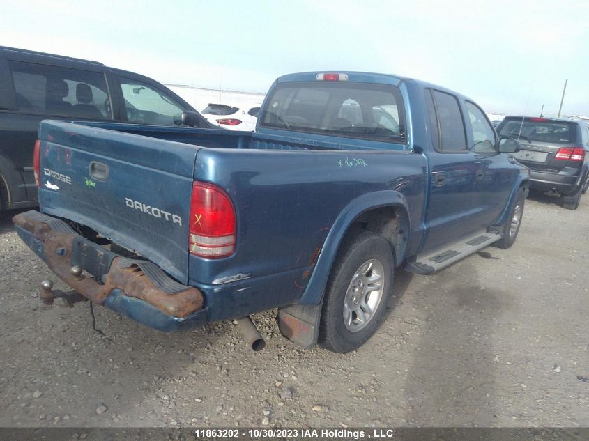 2004 Dodge Dakota Sport VIN: 1D7HL38K04S521396 Lot: 11863202