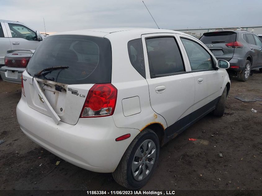 2007 Chevrolet Aveo Ls VIN: KL1TD65697B763660 Lot: 11863384