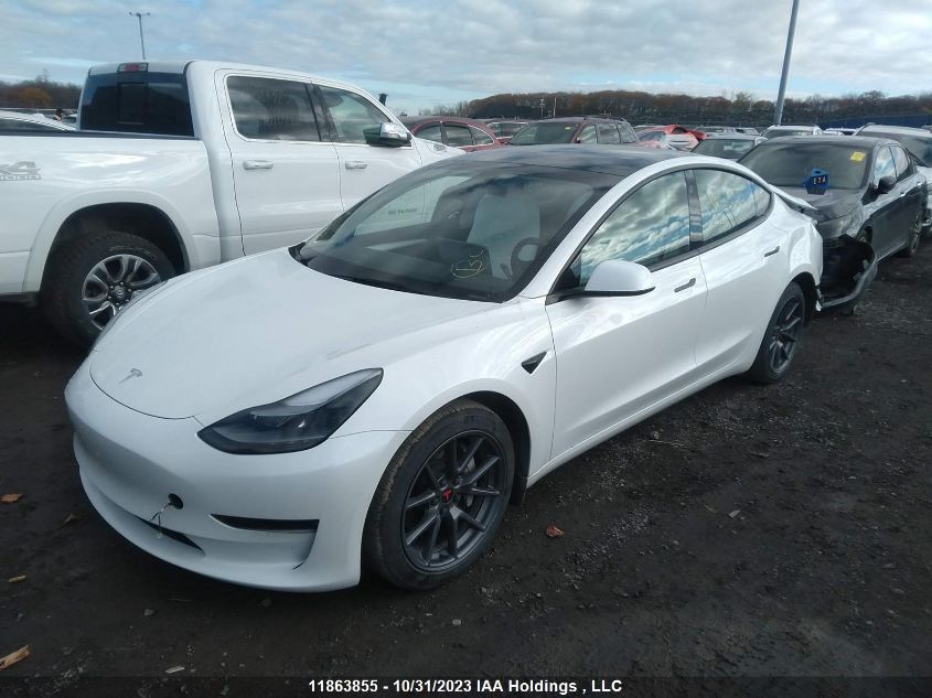 2022 Tesla Model 3 VIN: 5YJ3E1EA3NF205486 Lot: 39227521