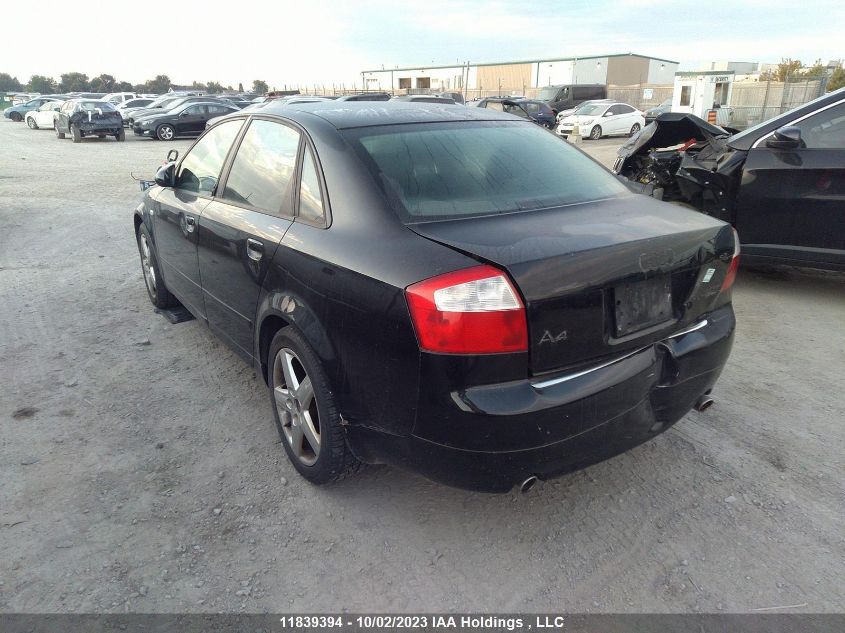 2005 Audi A4 1.8T VIN: WAULC68E35A124365 Lot: 11839394X