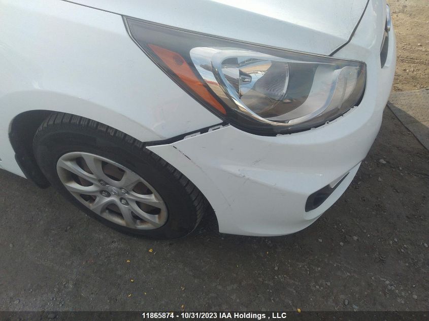 2013 Hyundai Accent Gls/Gs VIN: KMHCT5AE0DU124307 Lot: 11865874