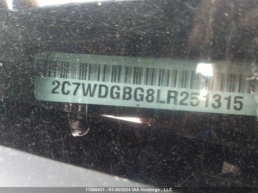 2020 Dodge Grand Caravan Se VIN: 2C7WDGBG8LR251315 Lot: 11866451