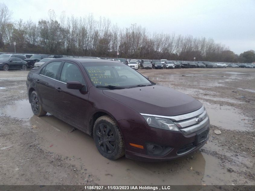 2012 Ford Fusion Se VIN: 3FAHP0HA6CR278780 Lot: 11867927