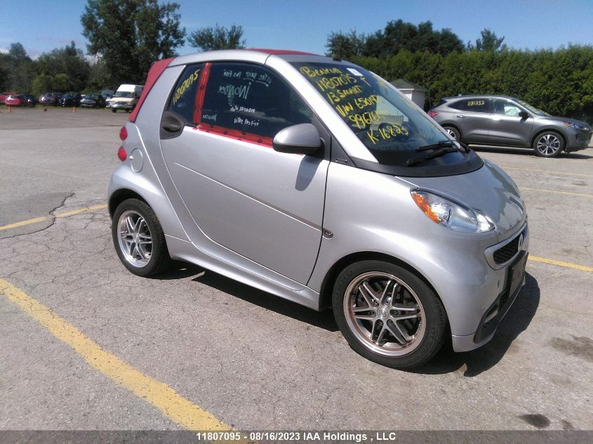 2013 Smart Fortwo Passion/Brabus VIN: WMEEK3BA9DK650142 Lot: 11807095X