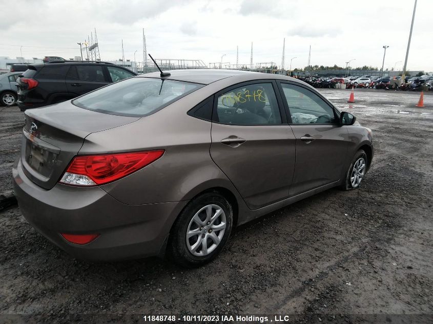 2013 Hyundai Accent Gl VIN: KMHCT4AE4DU438584 Lot: 11848748X