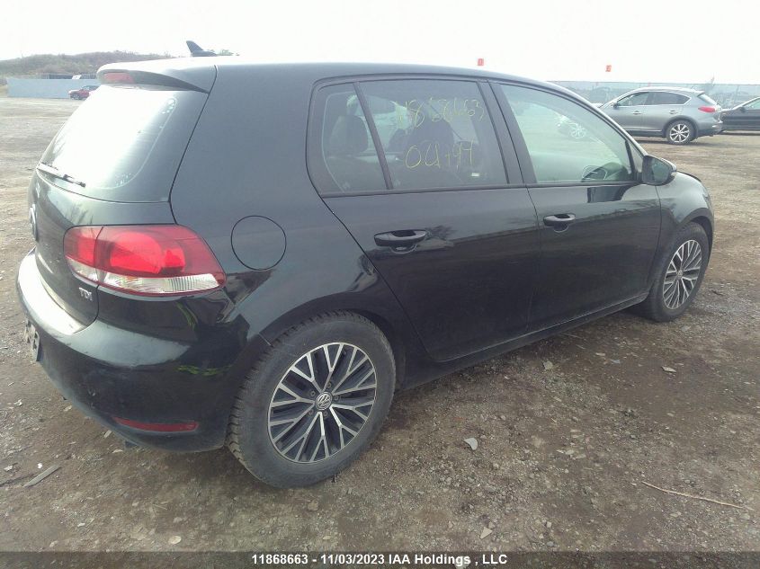 2012 Volkswagen Golf VIN: WVWDM7AJ9CW021744 Lot: 11868663