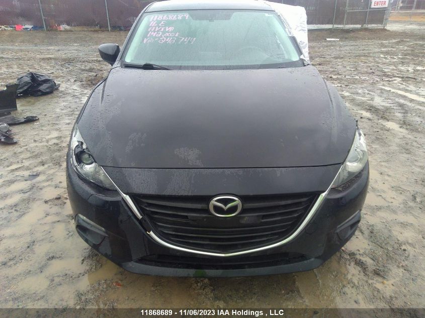 2016 Mazda Mazda3 Gx VIN: 3MZBM1K74GM242744 Lot: 11868689