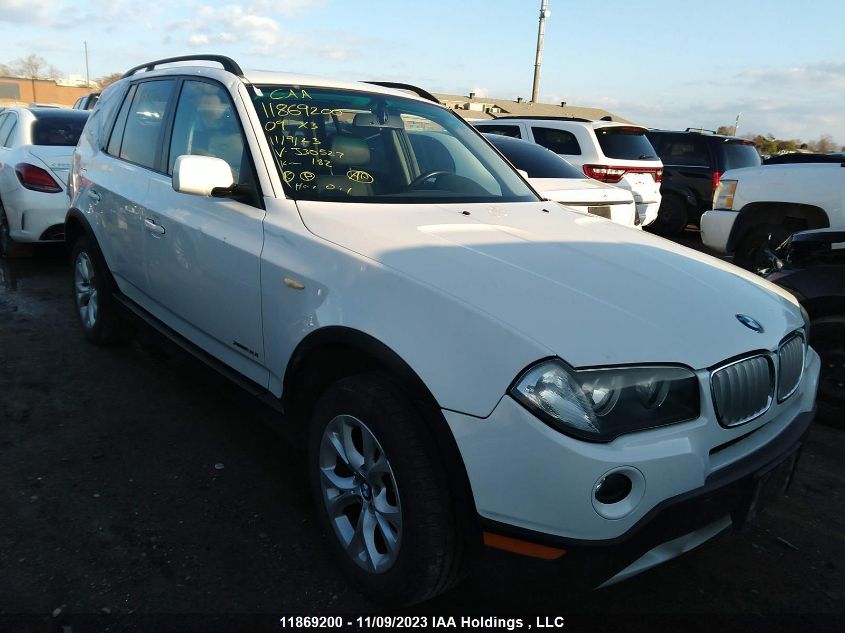 2009 BMW X3 VIN: WBXPC93409WJ30527 Lot: 11869200