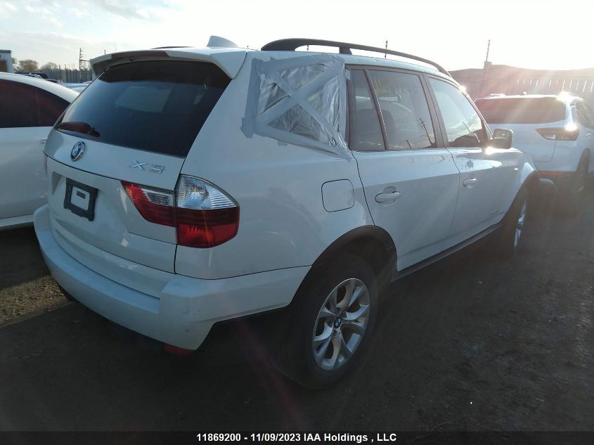 2009 BMW X3 VIN: WBXPC93409WJ30527 Lot: 11869200