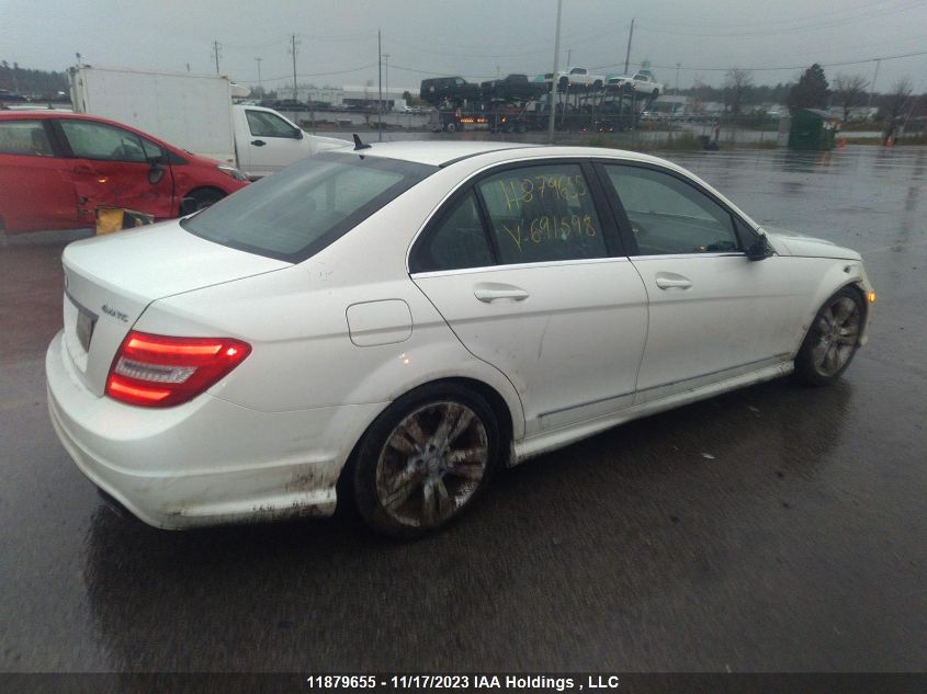 2012 Mercedes-Benz C-Class C 300 VIN: WDDGF8BBXCA691598 Lot: 11879655