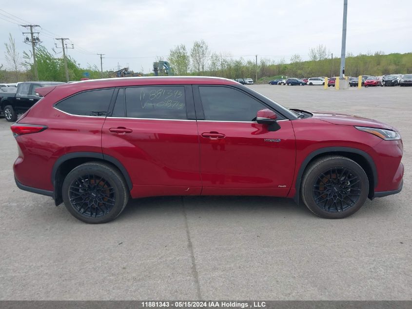 2021 Toyota Highlander Hybrid Limited VIN: 5TDDBRCH5MS048713 Lot: 11881343