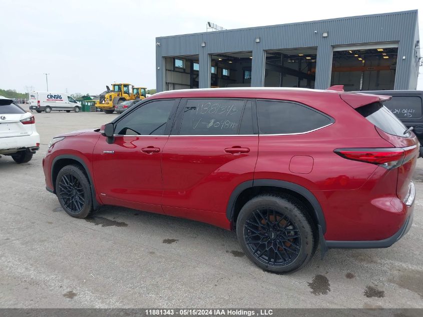 2021 Toyota Highlander Hybrid Limited VIN: 5TDDBRCH5MS048713 Lot: 11881343