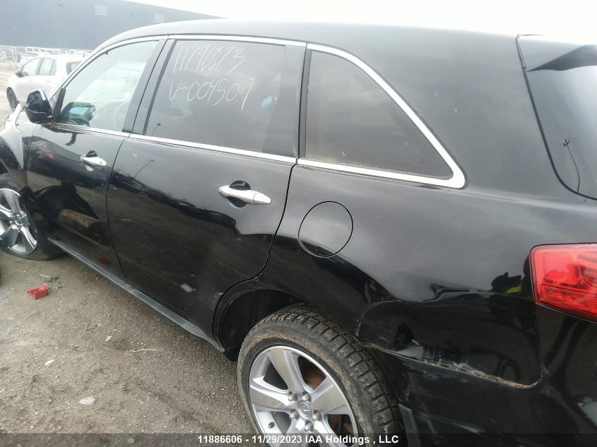 2011 Acura Mdx VIN: 2HNYD2H2XBH004509 Lot: 11886606