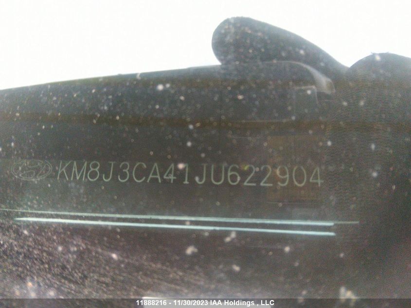 2018 Hyundai Tucson Se VIN: KM8J3CA41JU622904 Lot: 11888216