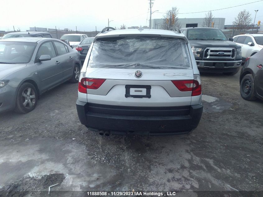 2006 BMW X3 2.5I VIN: WBXPA73436WC53523 Lot: 11888508