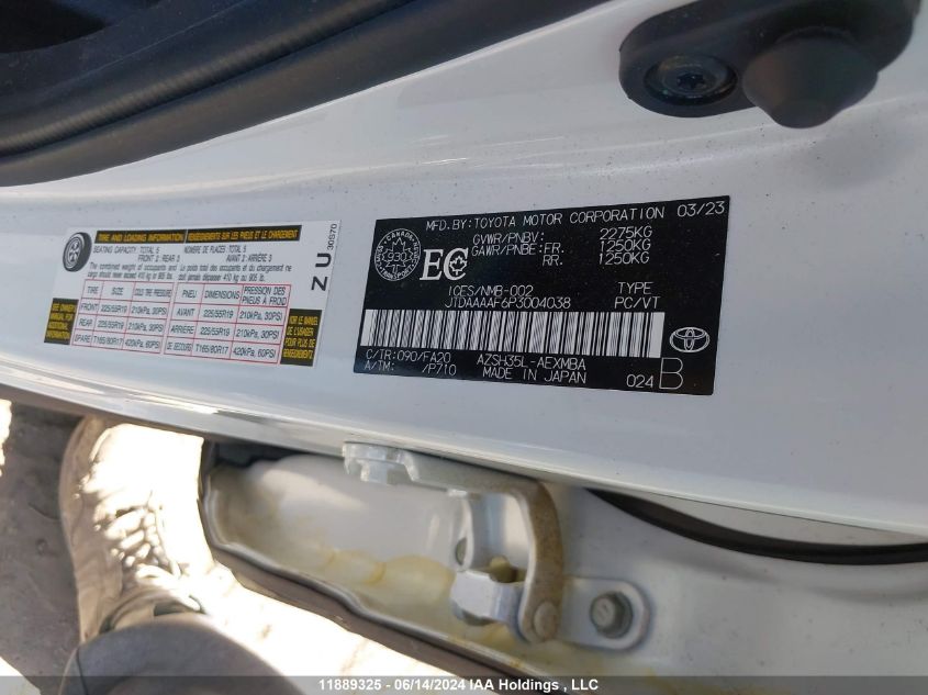 2023 Toyota Crown Xle VIN: JTDAAAAF6P3004038 Lot: 11889325