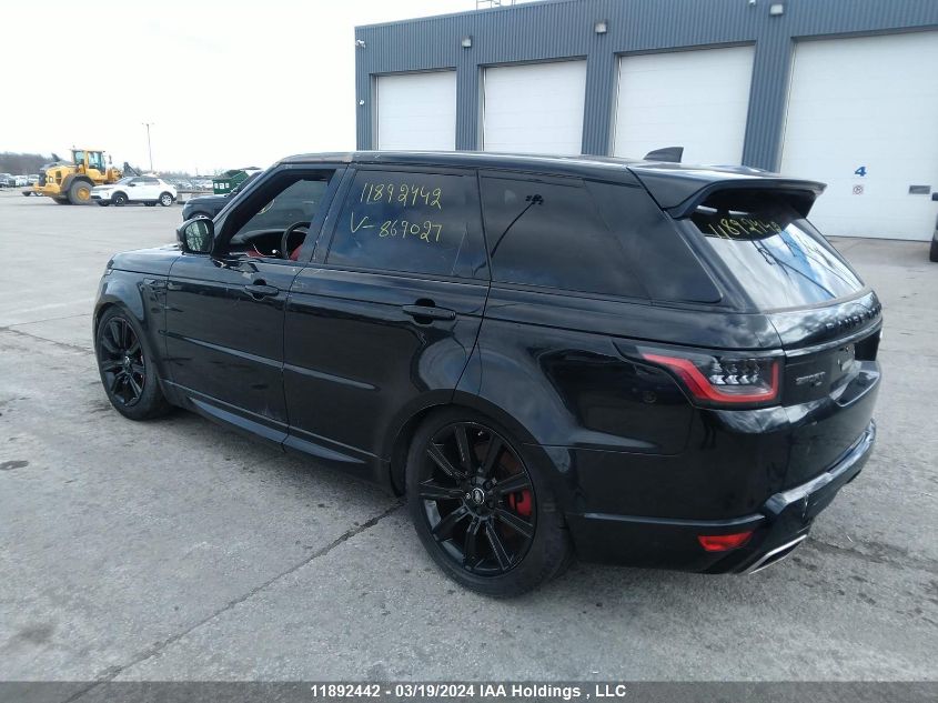2019 Land Rover Range Rover Sport Hst VIN: SALWS2SU4KA869027 Lot: 11892442
