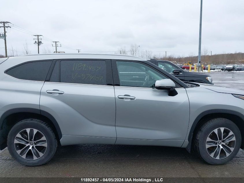 2022 Toyota Highlander Xle VIN: 5TDGZRBH3NS574107 Lot: 11892457
