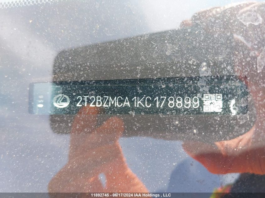 2019 Lexus Rx Rx 350 VIN: 2T2BZMCA1KC178899 Lot: 11892745