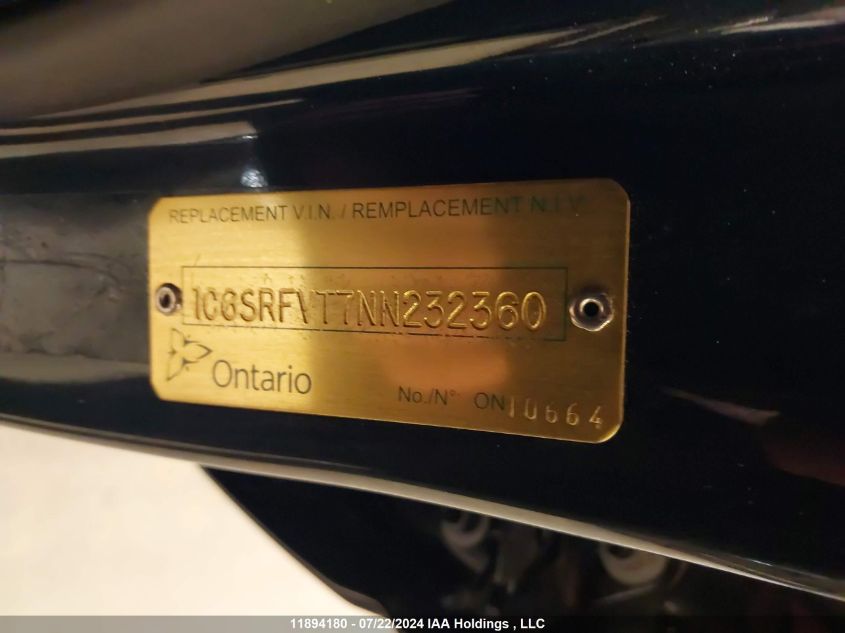 2022 Ram 1500 Sport VIN: 1C6SRFVT7NN232360 Lot: 11894180