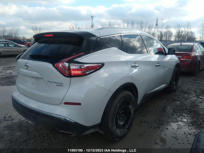 2016 Nissan Murano S/Sl/Sv/Platinum VIN: 5N1AZ2MH6GN136549 Lot: 11895190