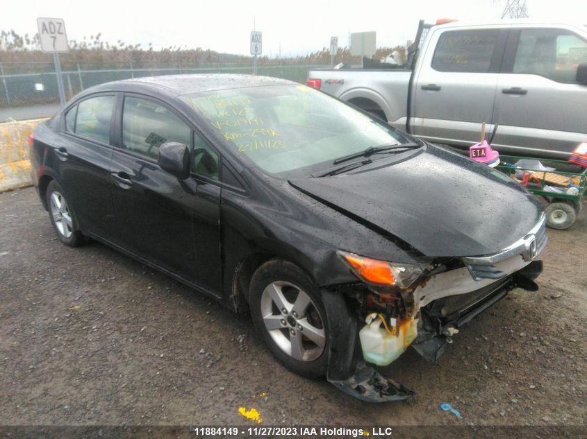 2012 Honda Civic Sdn Dx VIN: 2HGFB2E20CH019191 Lot: 11884149X