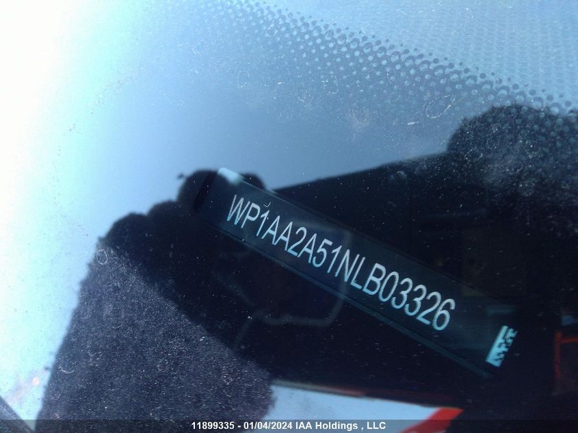 2022 Porsche Macan VIN: WP1AA2A51NLB03326 Lot: 11899335