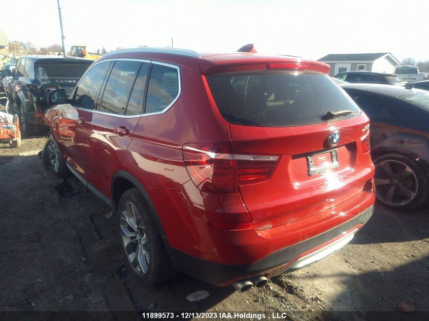 2017 BMW X3 xDrive28I VIN: 5UXWX9C36H0T16013 Lot: 11899573